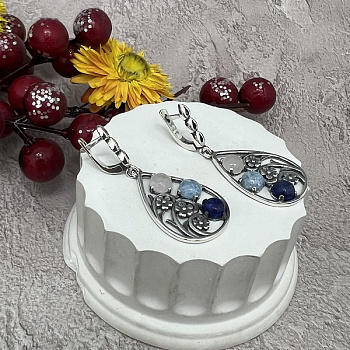 Серебряные серьги Карамель